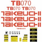 Takeuchi TB070 Decal Kit
