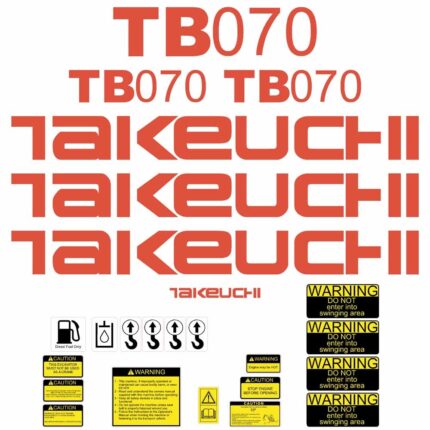 Takeuchi TB070 Decal Kit