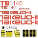 Takeuchi TB1140 Decal Kit