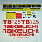Takeuchi TB125 Decal Kit