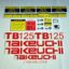 Takeuchi TB125 Decal Kit
