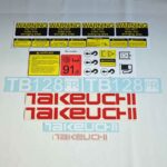 Takeuchi TB128FR Decal Kit