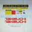 Takeuchi TB128FR Decal Kit