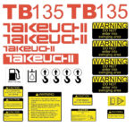 Takeuchi TB135 Decal Kit