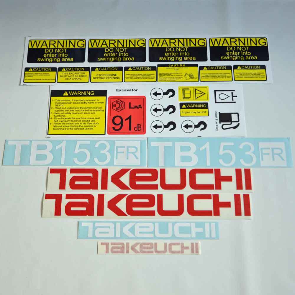 Takeuchi TB153FR Decal Kit Takeuchi TB153FR Decal Kit