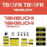 Takeuchi TB15FR Decal Kit