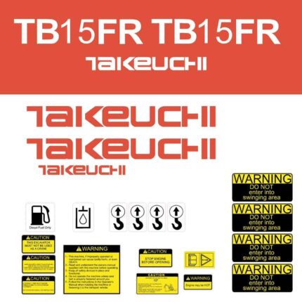 Takeuchi TB15FR Decal Kit