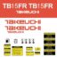 Takeuchi TB15FR Decal Kit