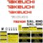 Takeuchi TB210R Decal Kit
