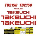 Takeuchi TB2150 Decal Kit