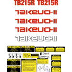 Takeuchi TB215R Decal Kit