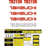 Takeuchi TB215R Decal Kit