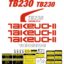 Takeuchi TB230 Decal Kit