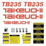 Takeuchi TB235 Decal Kit