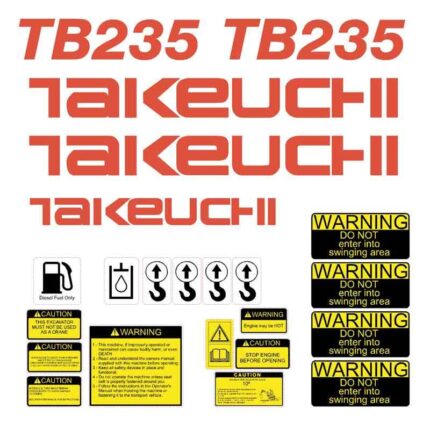 Takeuchi TB235 Decal Kit