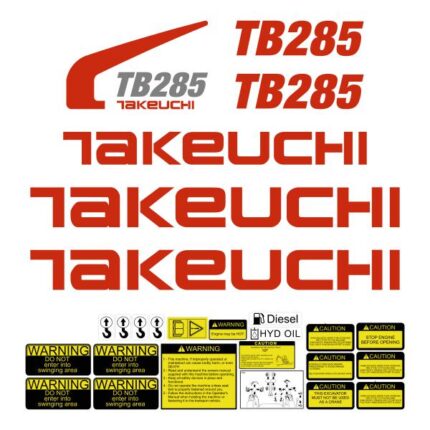Takeuchi TB285 Decal Kit