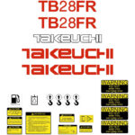 Takeuchi TB28FR Decal Kit