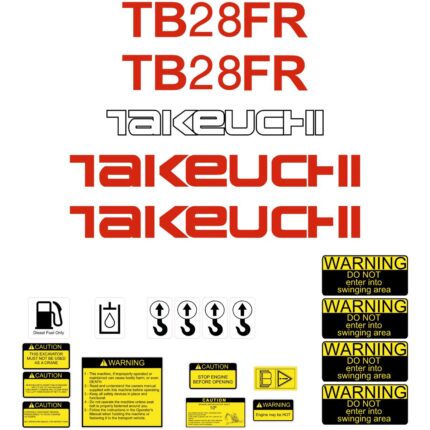Takeuchi TB28FR Decal Kit