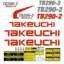 Takeuchi TB290-2 Decal Kit