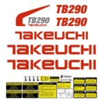 Takeuchi TB290 Decal Kit