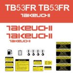 Takeuchi TB53FR Decal Kit