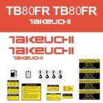 Takeuchi TB80FR Decal Kit