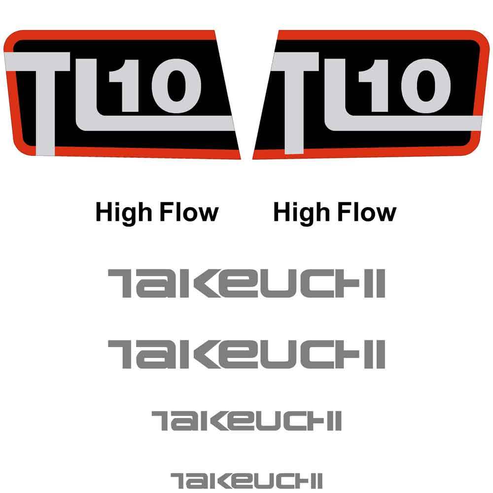 Takeuchi TL10 Decal Kit Takeuchi TL10 Decal Kit