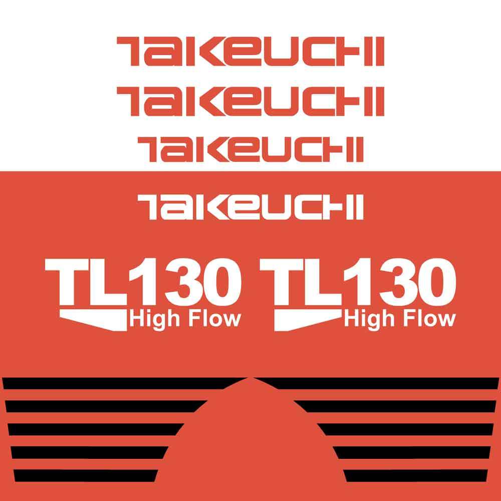 Takeuchi TL130 Decal Kit Takeuchi TL130 Decal Kit