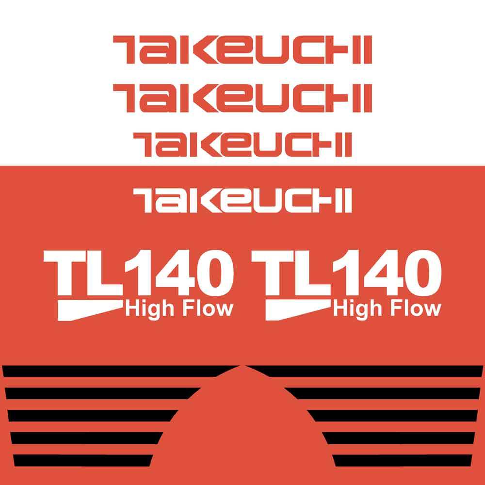 Takeuchi TL140 Decal Kit Takeuchi TL140 Decal Kit