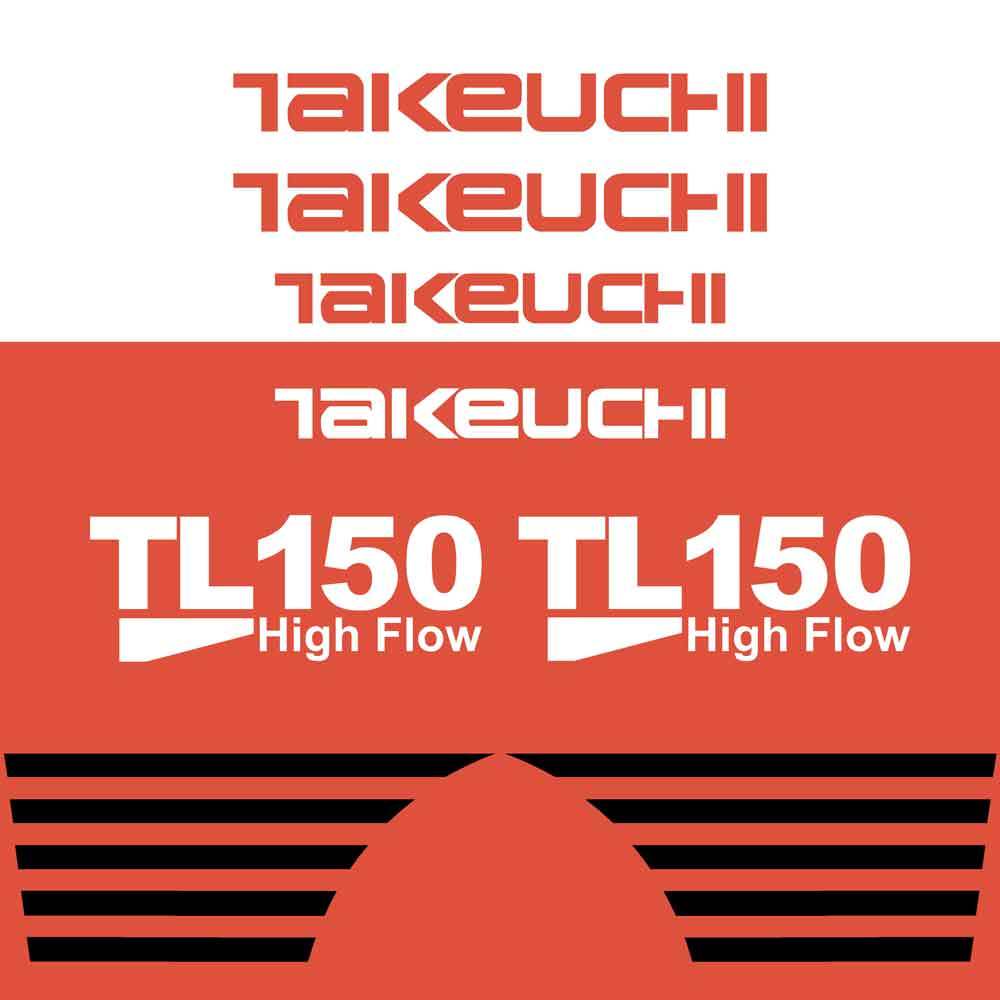 Takeuchi TL150 Decal Kit Takeuchi TL150 Decal Kit