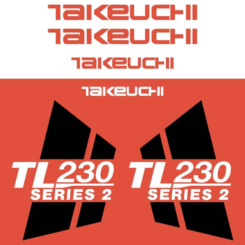 Takeuchi TL230 Series 2 Decal Kit Takeuchi TL230 Series 2 Decal Kit