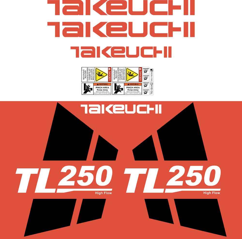 Takeuchi TL250 Decal Kit Takeuchi TL250 Decal Kit