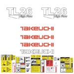Takeuchi TL26 Decal Kit