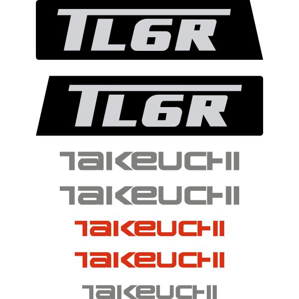 Takeuchi TL6R Decal Kit Takeuchi TL6R Decal Kit