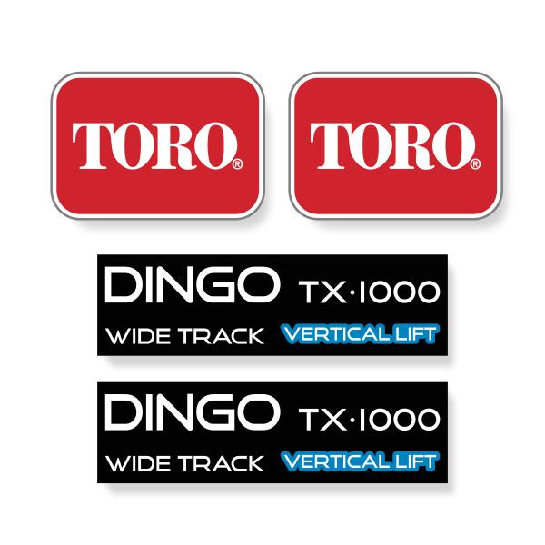 Toro TX1000 Decal Kit Toro TX1000 Decal Kit