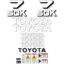 Toyota Huski 3SDK7 Decal Kit