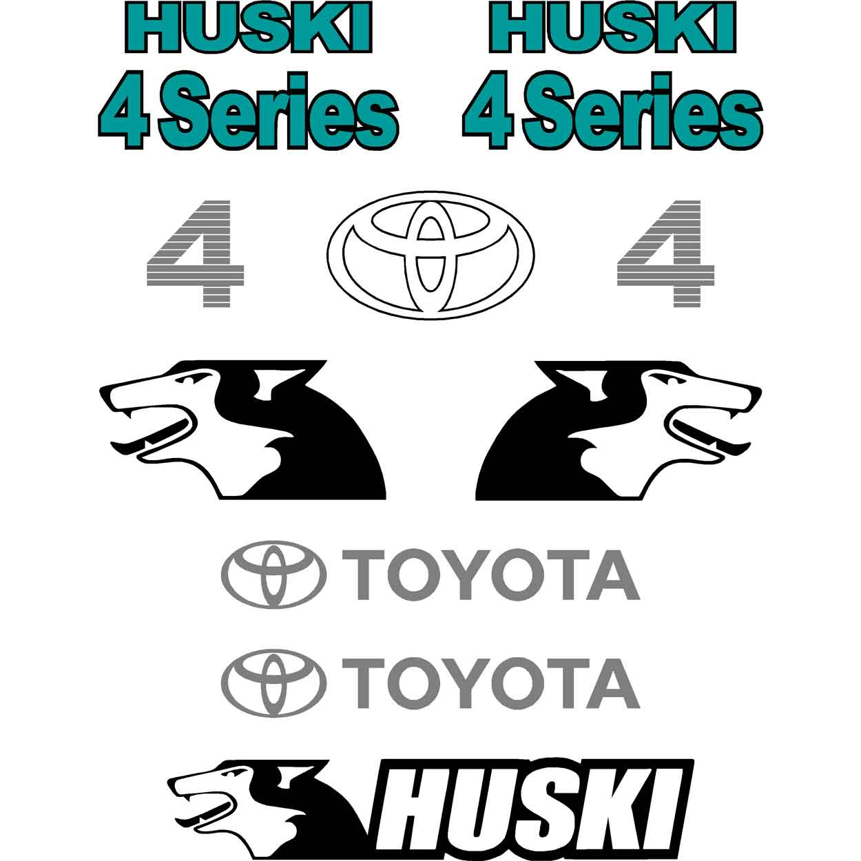 Toyota Huski 4SDK4 Decal Kit Toyota Huski 4SDK4 Decal Kit