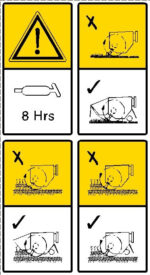 Tractor Mower Guard Warning Decal