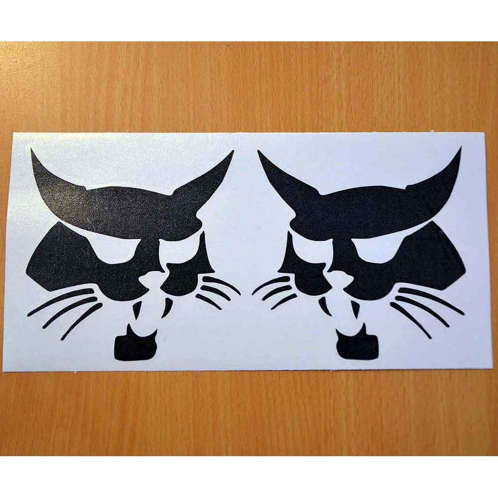 Two Bobcat Face Decals Stickers Two Bobcat Face Decals Stickers