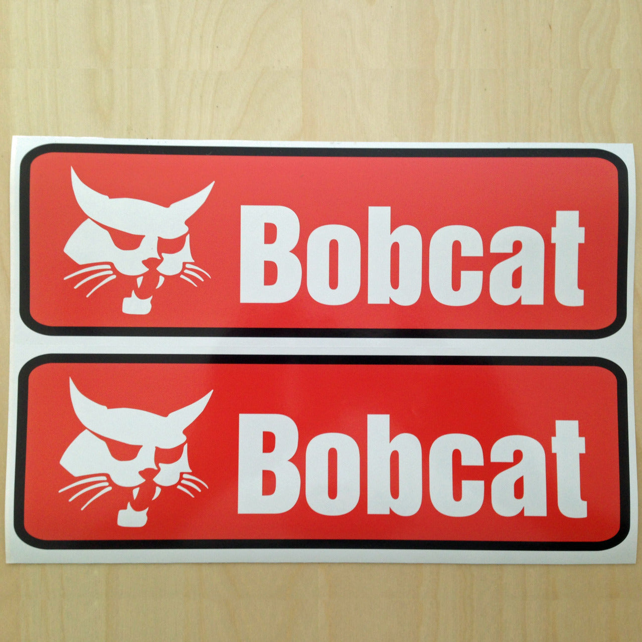 Two Bobcat Printed Orange Decals Stickers Two Bobcat Printed Orange Decals Stickers