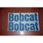 Two Bobcat Word Decals