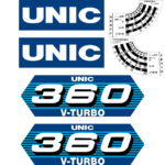 Unic 360V Turbo Decal Kit
