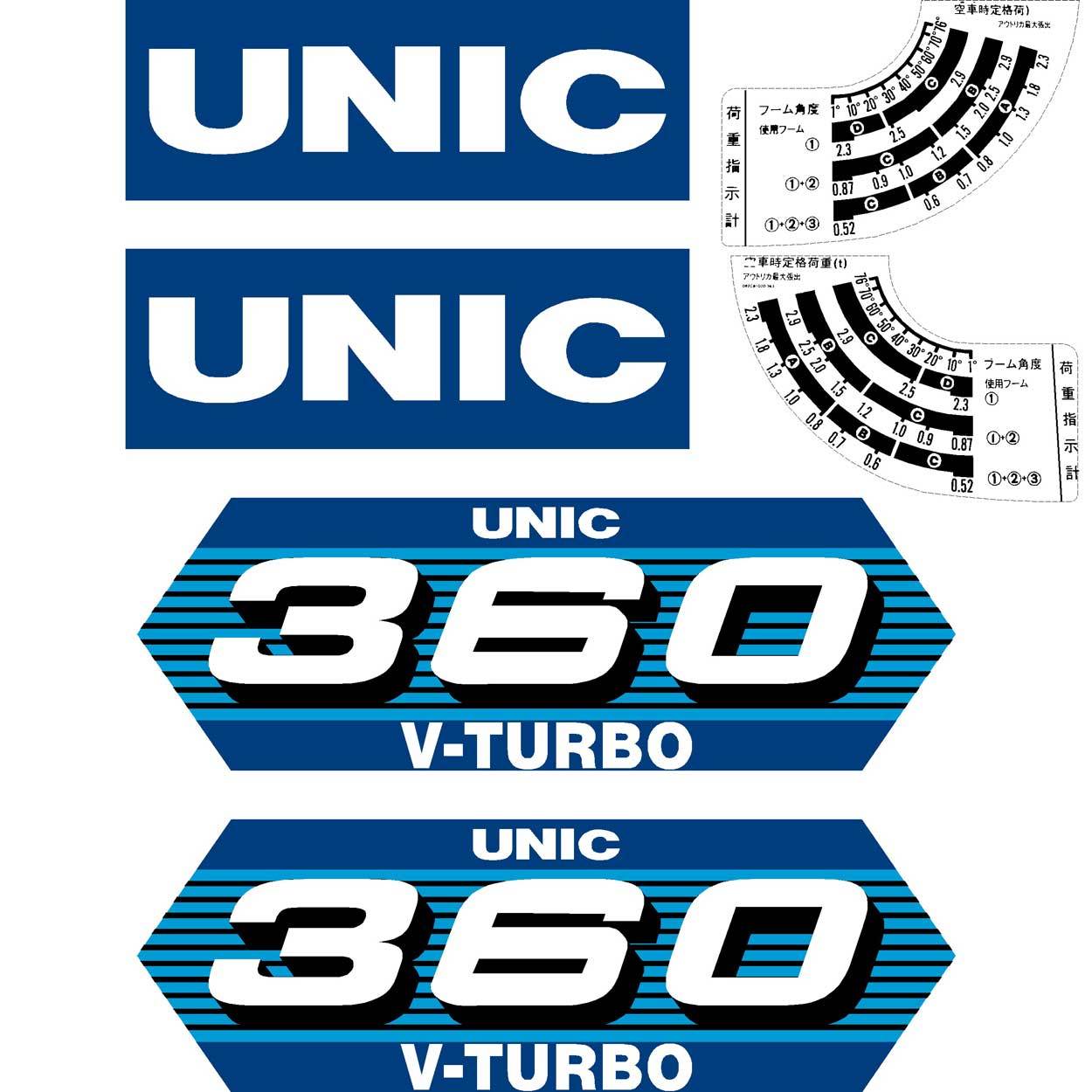 Unic 360V Turbo Decal Kit Unic 360V Turbo Decal Kit