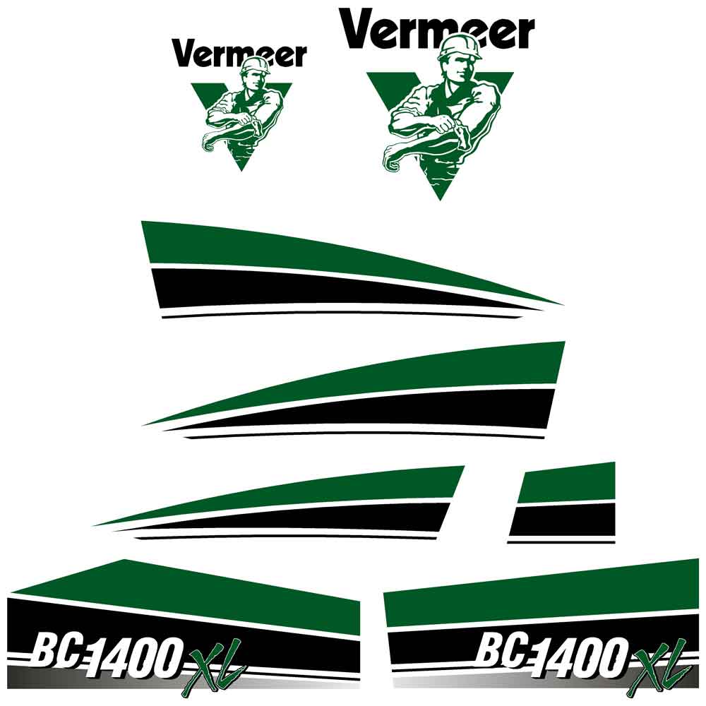 Vermeer BC1400 XL Decals Vermeer BC1400 XL Decals