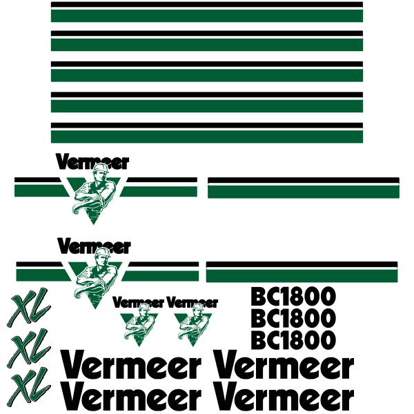 Vermeer BC1800 XL Old Style Decals Vermeer BC1800 XL Old Style Decals