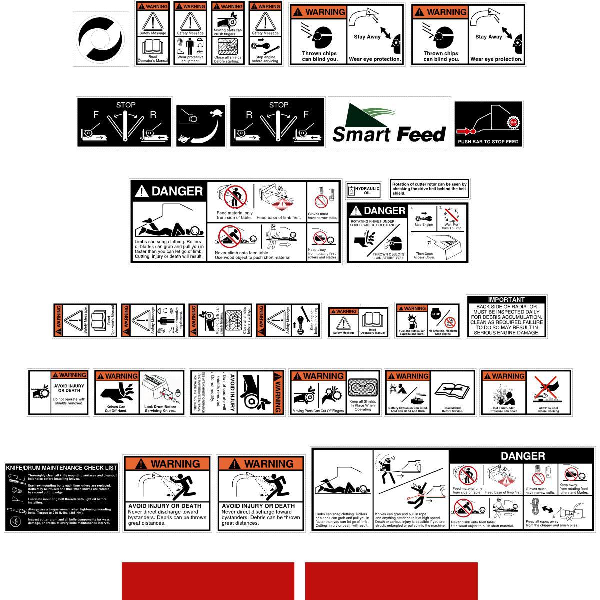 Vermeer Safety Decals Vermeer Safety Decals