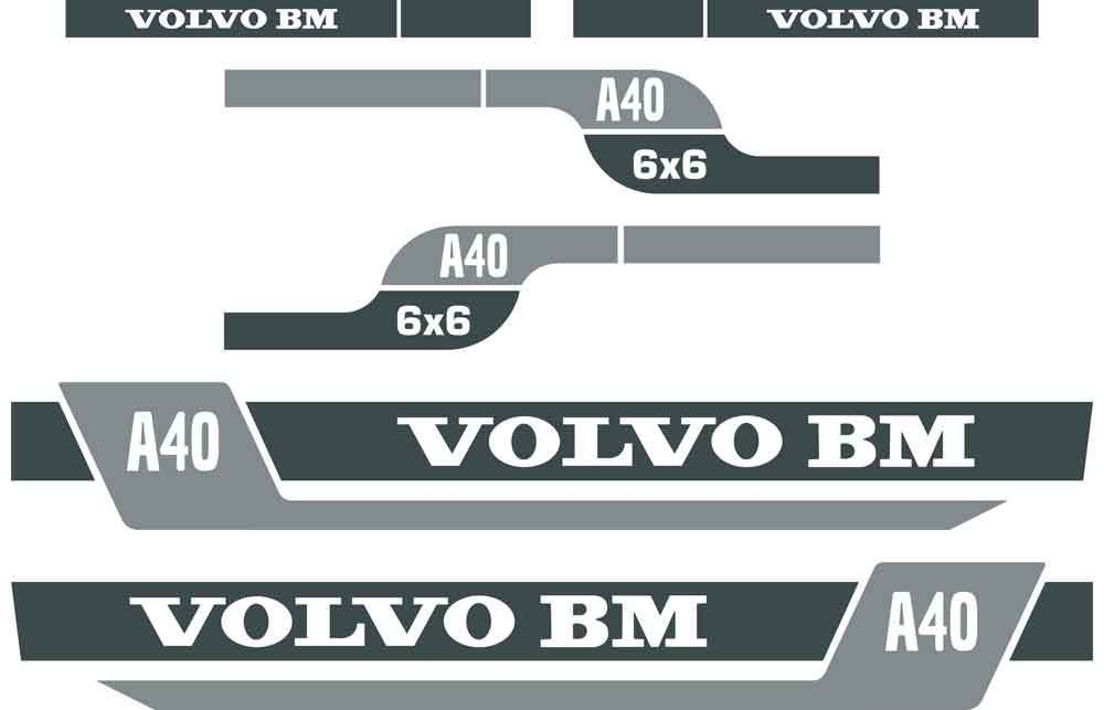 Volvo A40 BM Decal Kit Volvo A40 BM Decal Kit