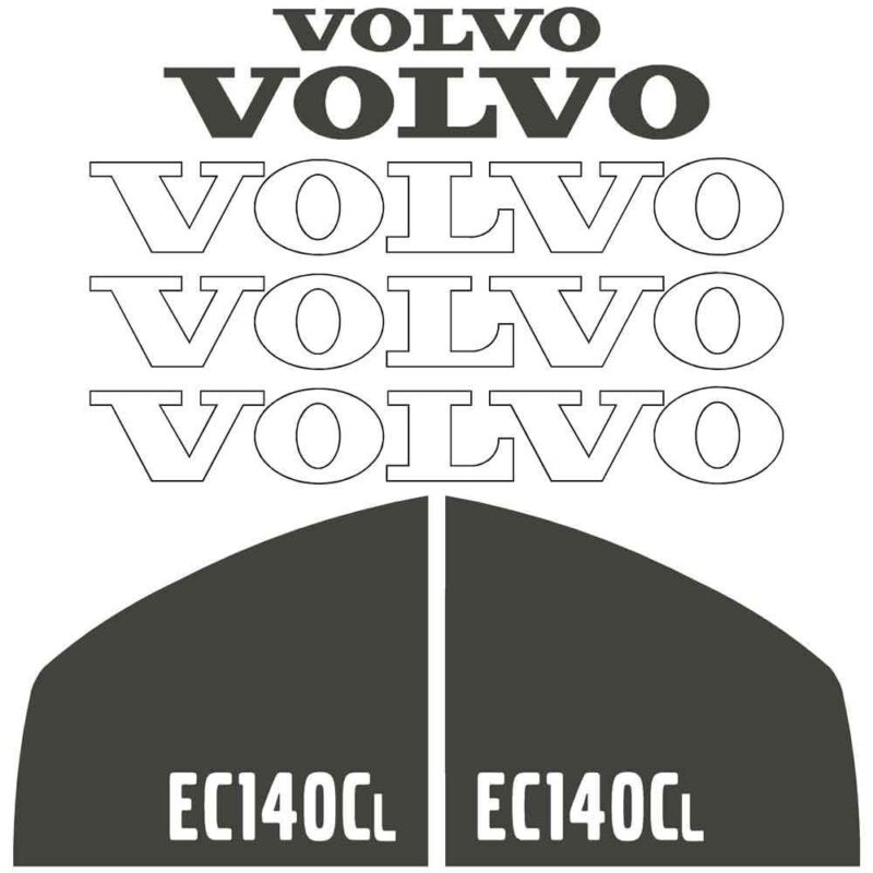 Volvo EC140CL Decal Kit