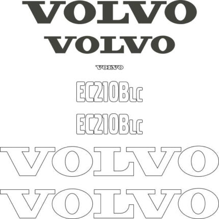 Volvo EC210B LC Decal Kit
