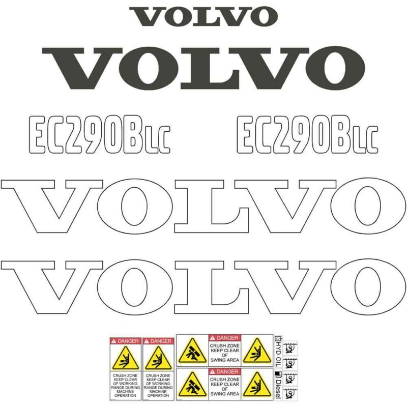 Volvo EC290B LC Decal Kit